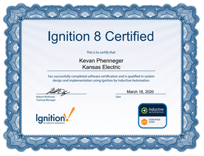 Ignition 8 certification