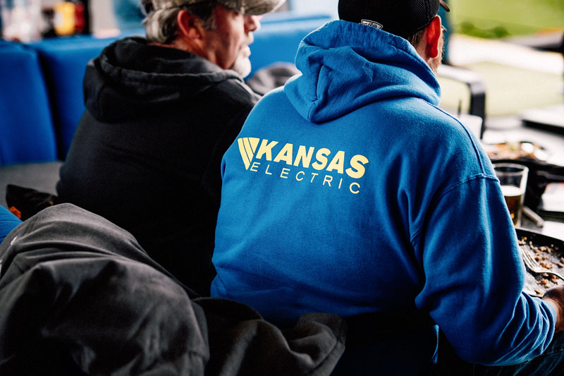 Kansas Electric employees at a company gathering